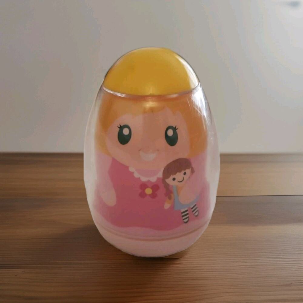 WEEBLES 3” Girl Yellow Hair Plastic Figure Toys by Hasbro